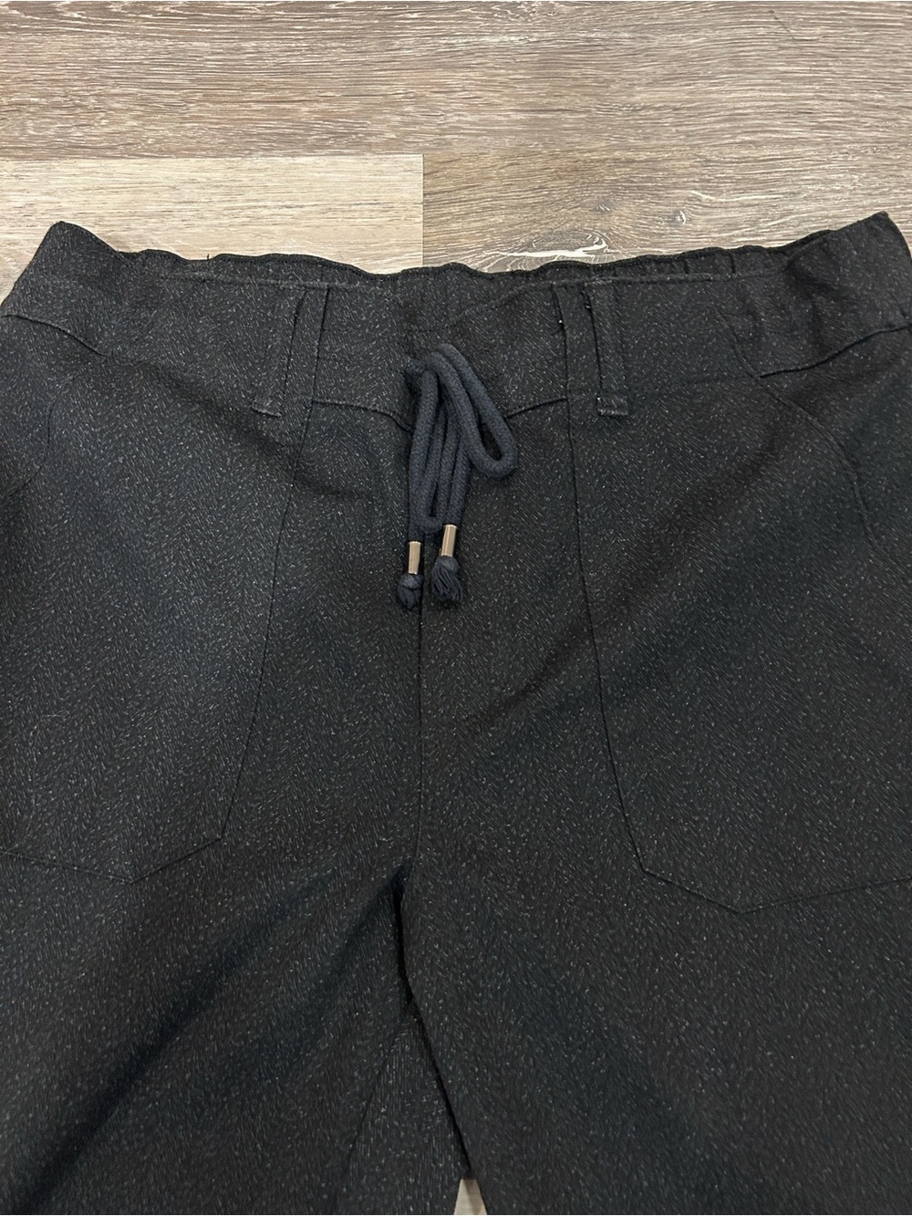 Democracy Black Drawstring Casual Trousers